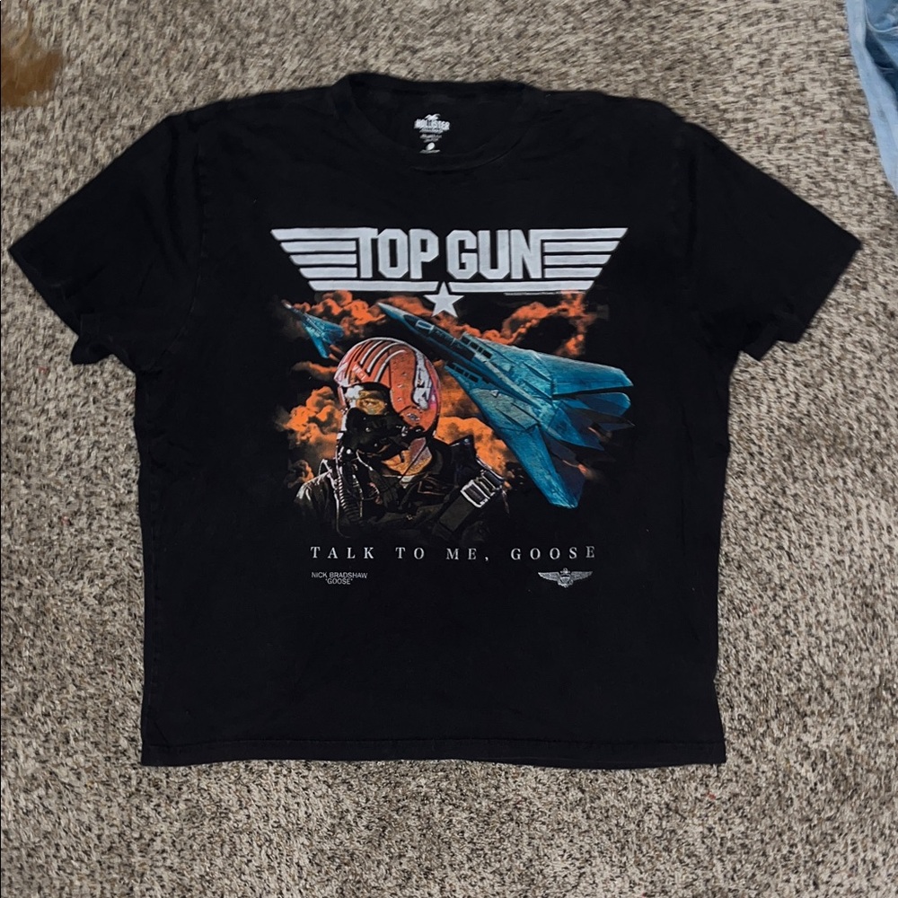 Hollister Black Top Gun Graphic Tee